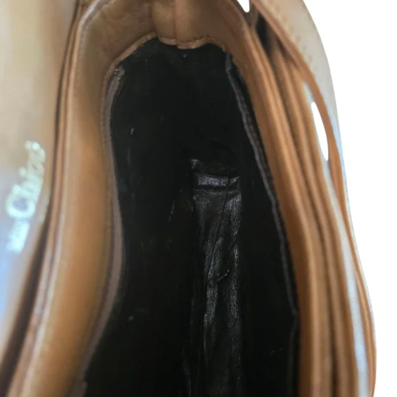 Authentic Chloe Croc-Embossed Brown Crossbody Bag - Picture 7 of 8